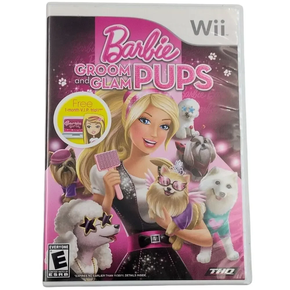 Barbie Groom and Glam Pups Nintendo Wii Video Game Pet Care Tested